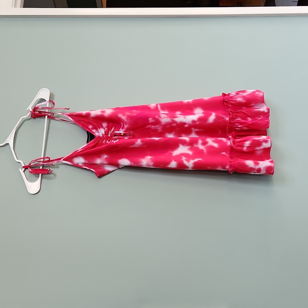 Pink and White Tye Dyed Sundress